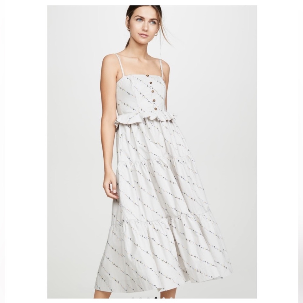 GANNI Printed Poplin Dress